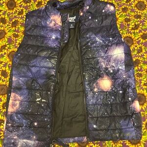 Lands' End Kids Galaxy Print Vest - Blue and Purple